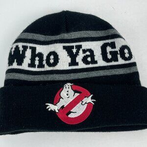 Concept One Ghostbusters Beanie Hat One Size Black Acrylic Knit Lined Stretch